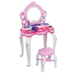 Chicos - Top Star Einhorn Schminktisch f&uuml;r Kinder | Frisiertisch mit Hocker & Spiegel | 12-teiliges Beauty-Set mit F&ouml;hn & Zubeh&ouml;r f&uuml;r M&auml;dchen ab 3 Jahren (87398)