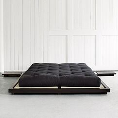 Futonbett Dock 160x200cm Kiefer massiv schwarz
