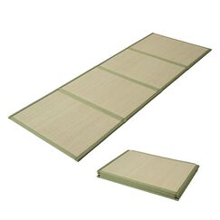 EMOOR Japanische Tatami-Matte 90 x 200 cm Natur-Segergras (Ungef&auml;rbt), Faltbare Igusa-Matratze Bodenschlaf Japanische Futon-Matratze Meditation Yoga Zen