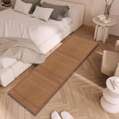 AIMECO Japanische Tatami-Matte, 3 St&uuml;ck, 60 x 60 cm, nat&uuml;rliches Rattan, Futon-Bodenmatratze, Teppich, zum Schlafen, Meditation, Yoga, Braun