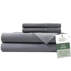 Hotel Sheets Direct 4-teiliges Bettw&auml;sche-Set f&uuml;r King-Size-Bett, 100% Viskose aus Bambus, mit 2 Kissenbez&uuml;gen, k&uuml;hlend und atmungsaktiv, Luxus-Bettw&auml;sche, feuchtigkeitsableitend und seidig weich