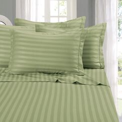 Eleganten Komfort Best, Weichsten, coziest 6 Tabelle Sets. &ndash; 1500 Fadenzahl &Auml;gyptische Qualit&auml;t Luxuri&ouml;se knitterfrei 6 Damast Streifen Bed Sheet Set, California King Salbei/Gr&uuml;n