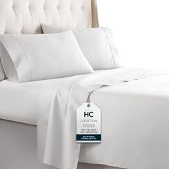 Hotel-Bettw&auml;sche-Set 1800 Serie Platin-Kollektion, weichste Bettw&auml;sche, tiefe Taschen, knitter- und lichtbest&auml;ndig, Doppelbett, Wei&szlig;