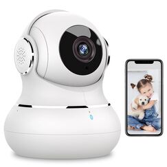 litokam Little elf &Uuml;berwachungskamera Innen, 2K Babyphone mit Kamera mit Bewegungserkennung, 360&deg;WLAN Kamera &uuml;berwachung innen mit 2-Wege-Audio, Nachtsicht, Hundekamera Haustierkamera mit app, Alexa