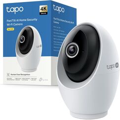 Tapo C260 4K 8MP &Uuml;berwachungskamera Innen 360&deg;, Lokale KI-Erkennung, Physischer Privatsph&auml;renmodus, 18-Facher Digitalzoom, Bewegungsverfolgung, Zwei-Wege-Audio, MicroSD-Karte Bis zu 512 GB