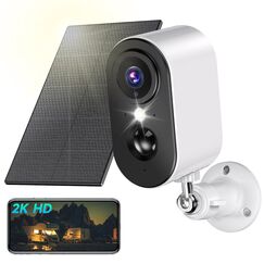 PESAIR 2K &Uuml;berwachungskamera Aussen Akku/Solar - Kamera &Uuml;berwachung Aussen WLAN mit Farbige Nachtsicht, Kabellose &Uuml;berwachungskamera au&szlig;en/innen, PIR-Bewegungserkennung, IP66, 2,4 GHz