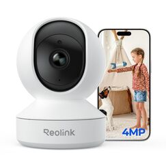 Reolink 2K &Uuml;berwachungskamera Innen, 360&deg;-Ansicht Indoor Kamera WLAN mit Auto-Tracking, Baby Monitor mit Personen-/Tier-/Weinen-Erkennung, 2,4 GHz Wi-Fi, Privatmodus, 2-Wege-Audio, E1 4MP