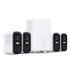 eufy Security eufyCam 2C Pro, &Uuml;berwachungskamera aussen, 2K Aufl&ouml;sung, 180 Tage Akku, Kompatibel mit HomeKit und Solar Panel, IP67, &uuml;berwachungskamera aussen Set 4+1, Geb&uuml;hrenfreie Nutzung