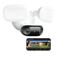 Reolink Elite Floodlight WiFi, 4K Wi-Fi 6 &Uuml;berwachungskamera Aussen mit 3000 Lumen Flutlicht, Dimmbares Licht(3000K~6500K), WLAN Kamera Outdoor, Lokale KI-Videosuche, 180&deg; Panoramablick, KI-Erkennung
