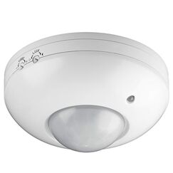 Goobay 95172 Infrarot Bewegungsmelder f&uuml;r Innen IP20 mit 360&deg; Pir Sensor f&uuml;r Led Deckenleuchte Melder Decke Aufputz Montage 6m Reichweite Wei&szlig;