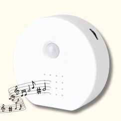 GREEN GUARDIA Vogelgezwitscher Soundbox Toilette I Bewegungsmelder Box mit 6 Sounds I Vogelgezwitscher, Wellen, Lagerfeuer, Dschungel, Regen und Fluss I Bewegungssensor & Timer