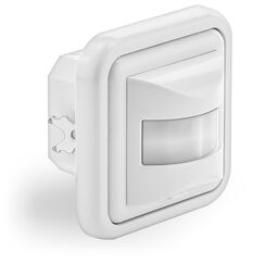 deleyCON 1x Infrarot Bewegungsmelder Unterputz Wandmontage Innenbereich Lichtsteuerung 160&deg; Arbeitsfeld 9m Reichweite eingebauter Lichtsensor Wei&szlig;