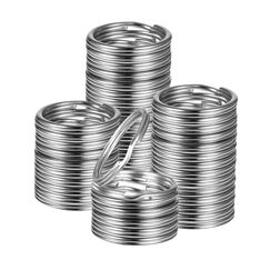 Schl&uuml;sselringe, 100 St&uuml;cke Schl&uuml;sselringe Edelstahl, Schl&uuml;sselringe 25mm Metall Spalt Ringe f&uuml;r Schl&uuml;sselanh&auml;nger Basteln, Auto, Haus, Schl&uuml;ssel Zubeh&ouml;r