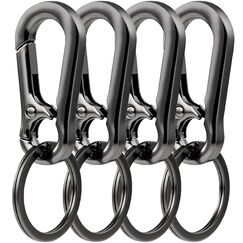 KMKANPO 4 St&uuml;ck karabinerhaken klein,karabinerhaken schl&uuml;sselanh&auml;nger,schl&uuml;ssel karabiner,Carabiner Schl&uuml;sselanh&auml;nger,Schl&uuml;sselring mit Karabiner,f&uuml;r Schl&uuml;ssel, Rucks&auml;cke und Charms,Autoschl&uuml;ssel