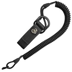 Ganzoo Spiral-Kabel Schl&uuml;sselanh&auml;nger elastisch mit Karabiner, Safety Lanyard mit Paracord-Mantel, Schl&uuml;sselband, Stretch Fang-Riemen, RSG Halterung f&uuml;r Polizei, Bundeswehr, Hausmeister, oliv gr&uuml;n