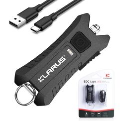 klarus Mi2 Wiederaufladbare LED-Schl&uuml;sselanh&auml;nger-Taschenlampe, USB C,40 Lumen, klein, leicht, Taschenlampe, Stromversorgung durch integrierten Akku