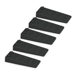 Gvolatee 5 Stück türstopper boden schwarz, Höhenverstellbar kratzfester Rutschfester türkeil gummi hoch, Ungiftig Kein Unangenehmer Geruch türpuffer, Schutz für Balkontür, Arbeitszimmer, Kinderzimmer
