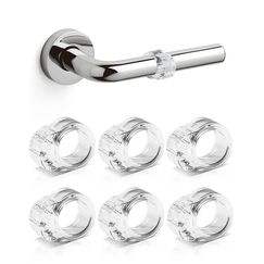 BAIPOK 6er Set Transparente Türstopper Klinke, Hochelastische Türgriff Schutz, Schutz für Wände und Möbel, 18mm