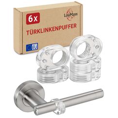LouMaxx T&uuml;rklinkenpuffer 6er Set transparente T&uuml;rstopper Klinke als T&uuml;rschutz und Wandschutz f&uuml;r T&uuml;rgriff und Fensterklinke, T&uuml;rpuffer sch&uuml;tzt W&auml;nde und M&ouml;bel vor Macken und Kratzern
