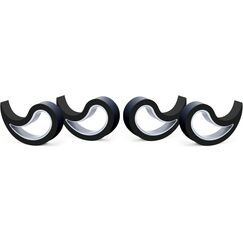 Stoppy, Stoppi, Fensterstopper, T&uuml;rstopper, T&uuml;rkeil, T&uuml;rhaken, Fensterklammer, 4er Set (erh&auml;ltlich in 14 Farben) (schwarz)
