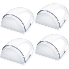 Hantoc 4er Set Türstopper Boden zum Kleben, Transparente Selbstklebende Bodentürstopper für alle Hartböden geeignet Türpuffer Boden Wandpuffer Zum Schutz Von Wand und Möbel