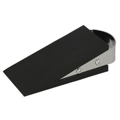 Westcott T&uuml;rstopper in Keilform Schwarz | Gummi T&uuml;rstopper mit Edelstahl Griff | Rutschfeste Unterfl&auml;che | Passend f&uuml;r alle T&uuml;ren und B&ouml;den | 12cm x 5cm x 3cm | E-19000 00