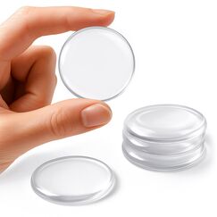 YISCOKO T&uuml;rstopper f&uuml;r W&auml;nde, Wandschutz Silikon Transparent Rund, Wiederverwendbar, 5 St&uuml;ck