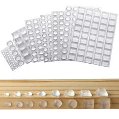 YEGUO Elastikpuffer, 320 St&uuml;ck Gummipuffer, Schutzpuffer, transparente M&ouml;belpuffer, selbstklebende Gummif&uuml;&szlig;e, Gumminoppen, Ger&auml;uschd&auml;mpfungspads, Anschlagpuffer, 8 Gr&ouml;&szlig;en
