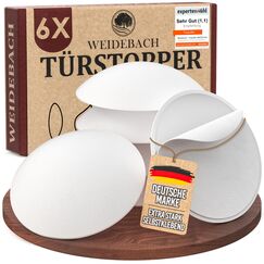 WEIDEBACH&reg; 6x dezente T&uuml;rstopper Wand, wei&szlig;e T&uuml;rpuffer, 40x9 mm T&uuml;rstopper Wand selbstklebend, Elastikpuffer f&uuml;r jede Oberfl&auml;che, Gummistopper, T&uuml;rpuffer Wand, Puffer