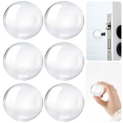 Royouzi 6 St&uuml;ck T&uuml;rstopper Wand - T&uuml;rklinkenpuffer 40 X 8 MM Transparent - T&uuml;rpuffer Wandschutz T&uuml;rklinke Gummipuffer Selbstklebend - Door Stopper F&uuml;r Bad, T&uuml;r, W&auml;nde