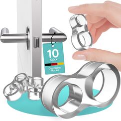 T&uuml;rstopper Klinke [10 St&uuml;ck] &ndash; T&uuml;rklinkenpuffer transparent aus Silikon, T&uuml;rgriff Stopper & T&uuml;rklinken Stopper &ndash; Wandschutz T&uuml;rklinke & T&uuml;rgriff Schutz, T&uuml;rstopper Griff