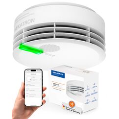 Hekatron Genius Plus &ndash; Rauchmelder 10 Jahre Batterie &ndash; Testsieger Stiftung Warentest &ndash; Made in Germany &ndash; inkl. 1x Klebepad &ndash; App-unterst&uuml;tzt &ndash; Feuermelder &ndash; mehrsprachig &ndash; 1 St&uuml;ck
