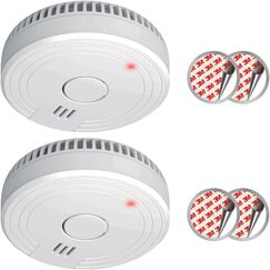 ELRO FS1805M | 2-Teiliges Rauchmelder-Set | Magnetisches Befestigungsset | 5 Jahre Batterie | Entspricht der europäischen Norm EN14604 | Weiß | Set mit 2 Stück