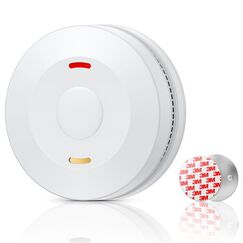 YEEFON Rauchmelder, Feuermelder 10 Jahre Lebensdauer, Rauchwarnmelder mit Starkere Magnethalterung, 85dB H&ouml;rbarer Alarm, Gro&szlig;e Test/Stummschalttaste, Zertifiziert nach EN 14604, Standalone, 1 St&uuml;ck