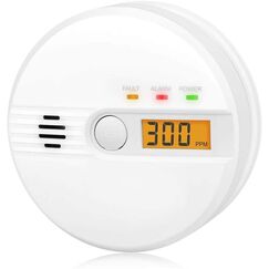Kohlenmonoxid Warnmelder LCD Anzeige CO Melder 85Db Alarm Kohlenmonoxidsensor Kohlenmonoxid Melder mit Pr&uuml;ftaste Batteriebetrieb(ohne Batterien) GAS-96776
