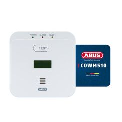 ABUS Kohlenmonoxid-Warnmelder COWM510 - CO-Melder mit 85 dB lautem Alarm, Pr&uuml;ftaste, 10-Jahres-Sensor & LCD Display - Wei&szlig;