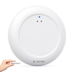 X-Sense Wassermelder WLAN, Smarter Wassermelder, mit App-Warnungen（nur 2.4Ghz）, wasserdicht nach IP67, Funk-Wassersensor f&uuml;r K&uuml;che, Bad, Keller, SBS50 Basisstation erforderlich, SWS0A