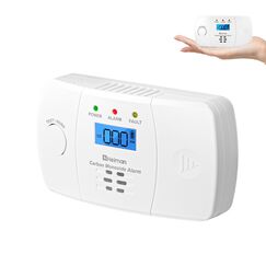 Heiman Kohlenmonoxid Melder mit LCD-Display &ndash; Elektrochemischer Sensor, 10 Jahre Ger&auml;telebensdauer Kohlenmonoxidmelder, Austauschbare AA-Batterien, 85 dB CO-Alarm, EN 50291 Zertifiziert
