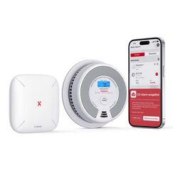 X-Sense WLAN Rauch- und Kohlenmonoxid Melder SC07-MR, Smart Vernetzter CO Melder, mit X-Sense Home Security-App, 1 Rauchgas-Melder und CO-Detektor mit 1 SBS50 Basisstation, SC07-MR11