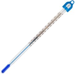 Wasserthermometer f&uuml;r Wassertemperatur und Fl&uuml;ssigkeiten - Laborthermometer Bereich: -10 bis +110 &deg;C, 155 mm, Eintauchlabor Glasthermometer gef&uuml;llt mit blauer Fl&uuml;ssigkeit