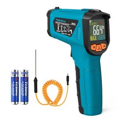 Infrarot Thermometer(nicht f&uuml;r Menschen) -50&deg;C bis 800&deg;C Tilswall IR Digital Laser Temperaturmessger&auml;t mit Kochen LCD Display f&uuml;r Kochen/Barbecue/Pizza Oven/Gefrierschrank/Industrie