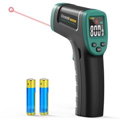ERICKHILL Infrarot-Thermometer -50℃~800℃, ber&uuml;hrungsloses digitales Laser-Temperaturmessger&auml;t mit LCD-Anzeige, einstellbarer Emissionsgrad &ndash; geeignet zum Kochen/Grillen/Einfrieren/Industrie, Schwarzgr