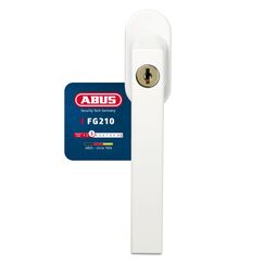 ABUS Abschlie&szlig;barer Fenstergriff FG210 AB210 - Fensterknauf mit Druckzylinder, gleichschlie&szlig;end - ABUS-Sicherheitslevel 3 - 59487 - Wei&szlig;