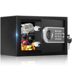 Mini Safe Tresor f&uuml;r Zuhause, M&ouml;Beltresor Klein mit Feuerfest Wasserdicht Geldtasche, Kleiner Tresor Sicherheitssafe mit Zahlenschloss,Tresore Kinder Wandtresor f&uuml;r Geld Medikamente Schmuck