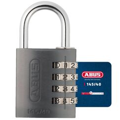ABUS Zahlenschloss 145/40 Titanium - Kofferschloss, Spindschloss u. v. m. - Aluminium-Vorh&auml;ngeschloss - individuell einstellbarer Zahlencode - ABUS-Sicherheitslevel 4