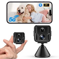 MILFECH 5G WiFi Mini Kamera,2K &Uuml;berwachungskamera Innen,Kamera &Uuml;berwachung Innen,WLAN Kamera mit Bewegungsmelder/Nachtsicht/ZweiWegeGespr&auml;ch/Lange Batterielaufzeit/Cloud-Speicherplatz f&uuml;r Home Office