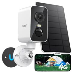 ieGeek Tragbare 4G &Uuml;berwachungskamera mit SIM Karte, Magnetische Sicherheitskamera f&uuml;r Reisen ohne WLAN, Kamera Solar mit PIR & Farbnachtsicht, 300&deg; Schwenkbereich, 10000Ah Akku, TF/Cloud, IP66