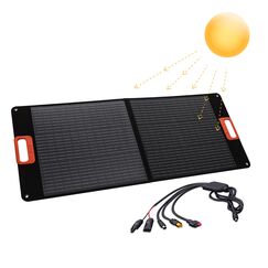 Technaxx Solarpanel Faltbar 100W TX-206 für Outdoor, Camping, Balkon usw, Tragbares monokristallines Solarladegerät für alle gängigen Power stations mit USB-A/USB-C/XT60/DC7909/MC4/Anderson Ausgänge