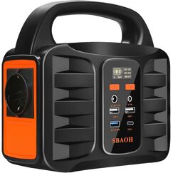 Powerstation 200W,SBAOH Solargenerator Akku mit AC Outlet Camping Solar Generatoren Lithium Batterie Bank Stromversorgung für Outdoor Travel Home Emergency Backup