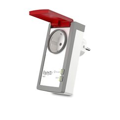 FRITZ!DECT 210 (Intelligente Steckdose f&uuml;r Smart Home, steuerbar zum Energie sparen, mit Spritzwasserschutz (IP 44) f&uuml;r Einsatz im Au&szlig;enbereich)